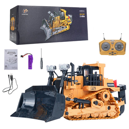 RC Heavy Bulldozer 1/24 Scale Dozer, 9 Channels 2.4G Radio Controlled