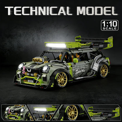RC Sports Car Building Blocks Model Racing Car 1:10 Scale With Motor
