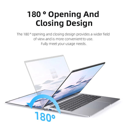 14.1" Ultra Slim Windows 11 Pro Laptop Computer intel Atom A3950 12GB RAM 1TB 2TB SSD Notebook PC 1080P HD