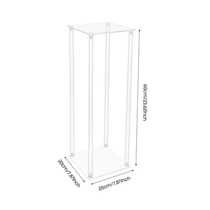 10Pcs Set Acrylic Wedding Flower Stands 60cm Height Clear Column Rack