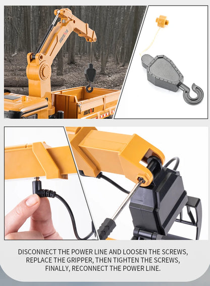 Remote Control Grab Wood Dump Truck 26-Channel 1:14 Scale Construction Toy