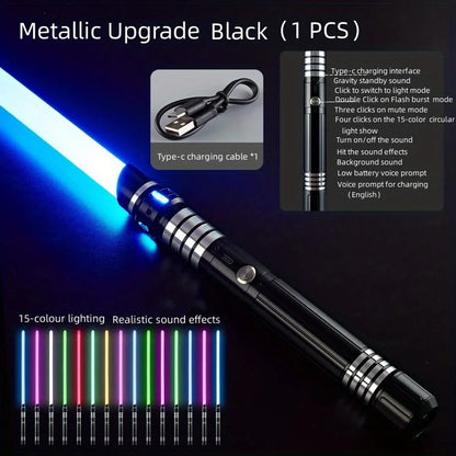 15-color 2-in-1 Metal Gravity Sensing Light up Saber
