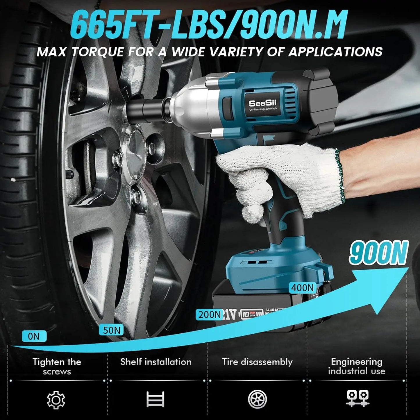 Cordless Electric 1/2" Impact Wrench