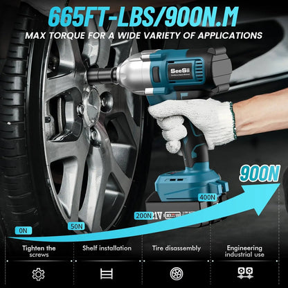 Cordless Electric 1/2" Impact Wrench