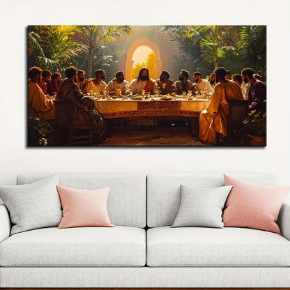 Gorgeous black Last Supper canvas wall art
