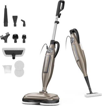 Steam Mop Cleaner with Rotating Mop Pad 10 in 1 Powerful Floor Steamer for Home Hardwood Laminate