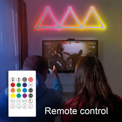 Wiscolor LED RGB Smart Wall Light DIY Atmosphere Night Light Game Room TV Backlight Decorative Wall Light Bar Music Rhythm APP