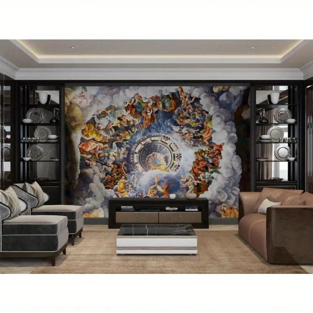 1pc Renaissance Tapestry Ceiling Fresco Art Wallpaper Greek Gods Mythology for Living Room Back-to-school season Autumn gifts