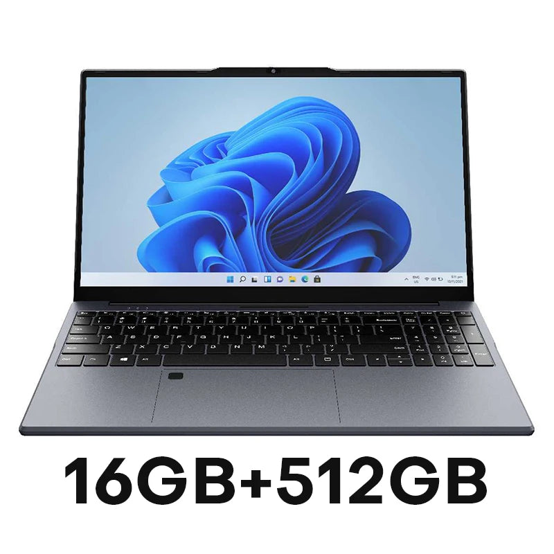 15.6" Ultra Slim Intel Core i7 6500U Laptop Computer Windows 11 16GB DDR4 1TB SSD Notebook PC Fingerprint Unlock