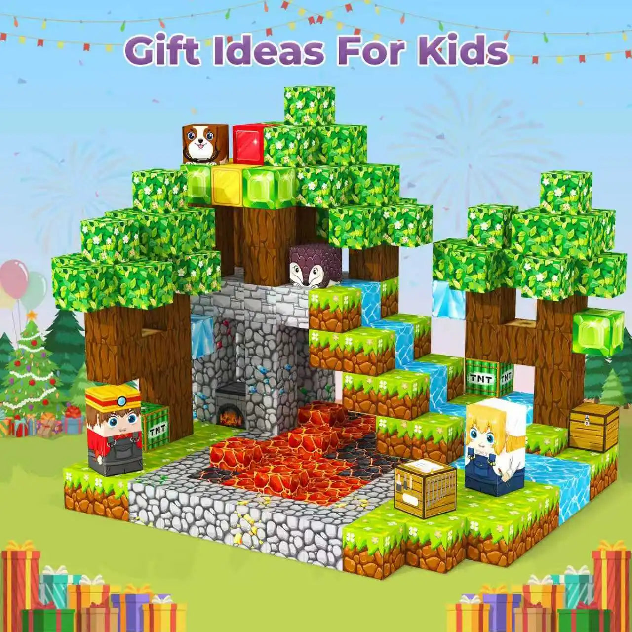100PCS Magnetic Building Blocks