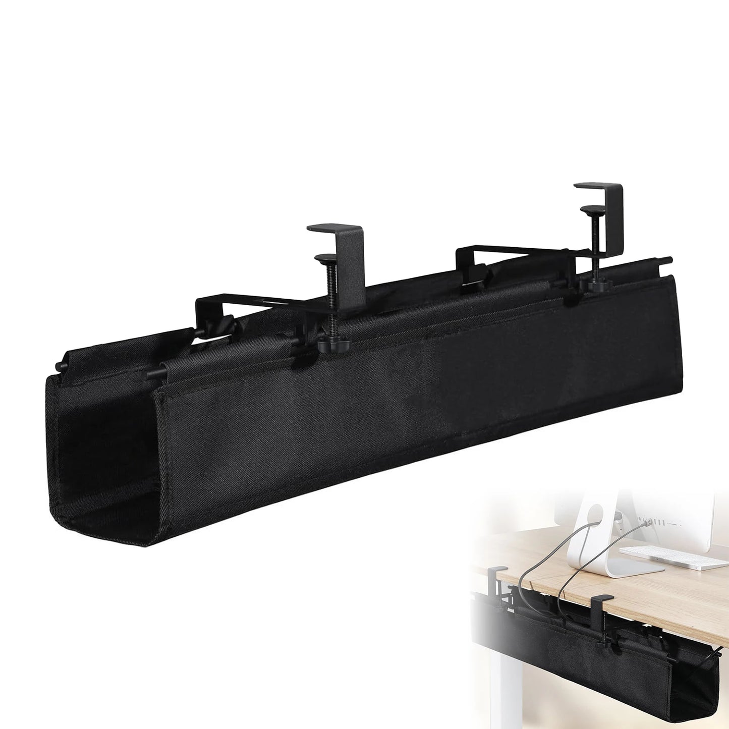 Under Desk Cable Management Box Hidden Cord Organizer