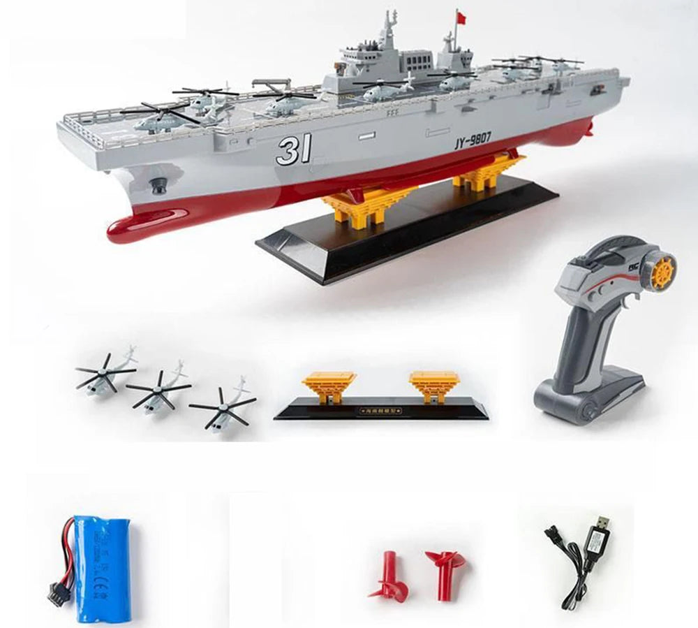 Remote-controlled amphibious landing ship 18.9-inch high-speed model military ship