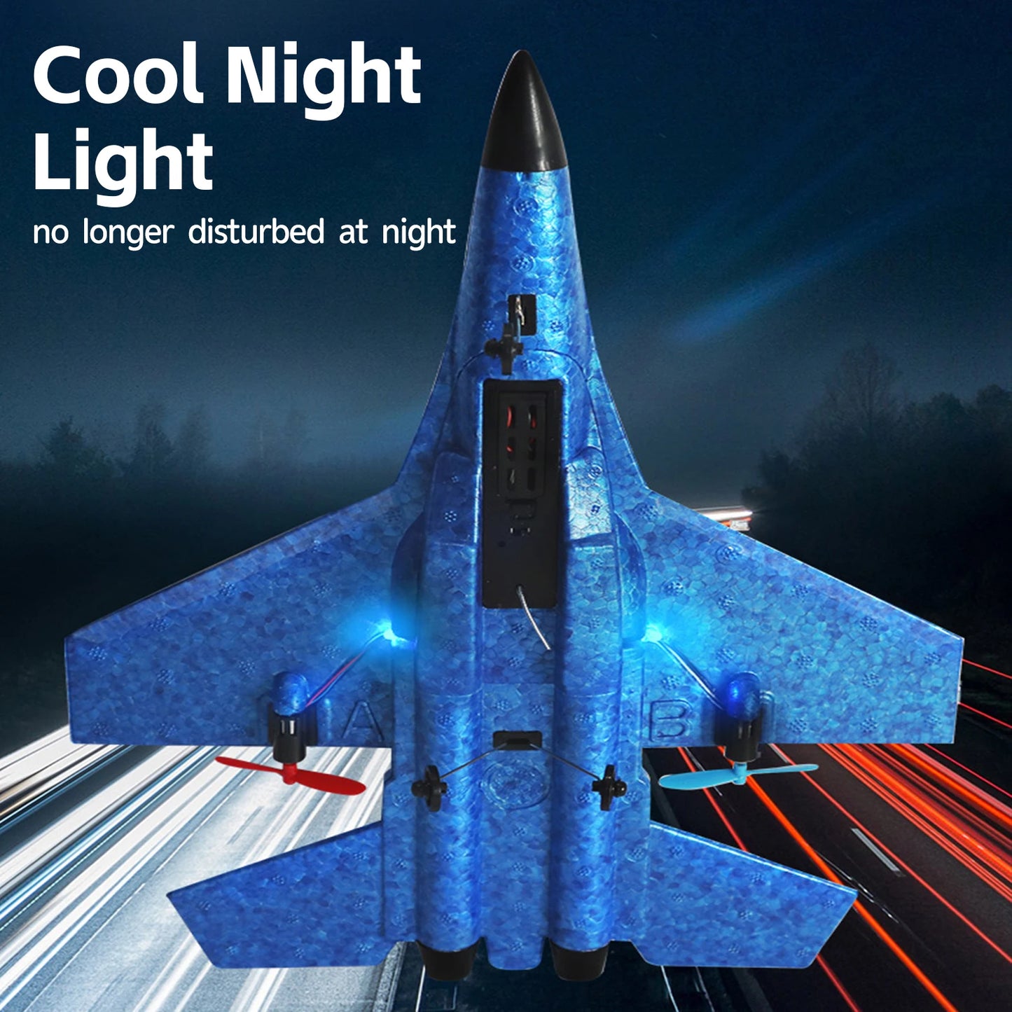 RC Fighter Jet - Fixed-Wing Remote Control Plane with 6-Axis Gyroscope, Lightweight Foam Structure