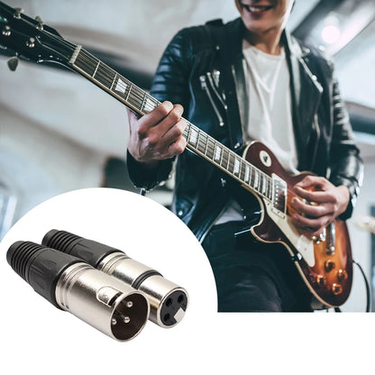 8pcs Zinc Alloy Case XLR 3 Pin Male Female Audio Adapter Plug Connector for Mic