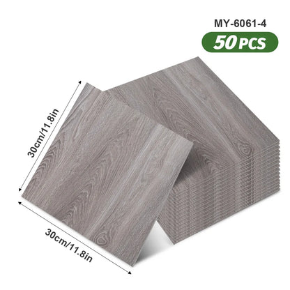 50pcs SXP Floor and Wall Tiles Peel and Stick 11.81x11.81in Self-Adhesive Applies to any Indoor Surface