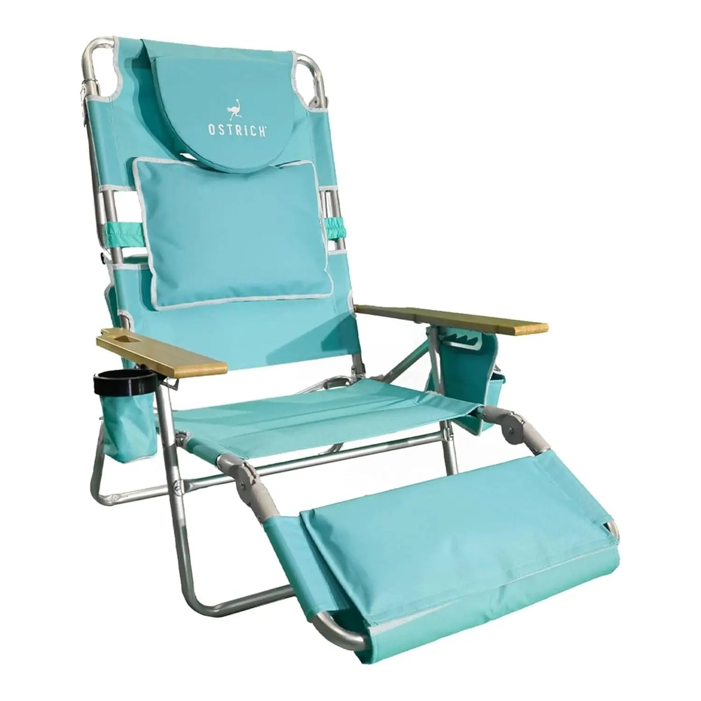 The Deluxe 3 in 1 Lightweight Lawn Beach Reclining Lounge Chair with Footrest, Outdoor Furniture for Patio, Customized