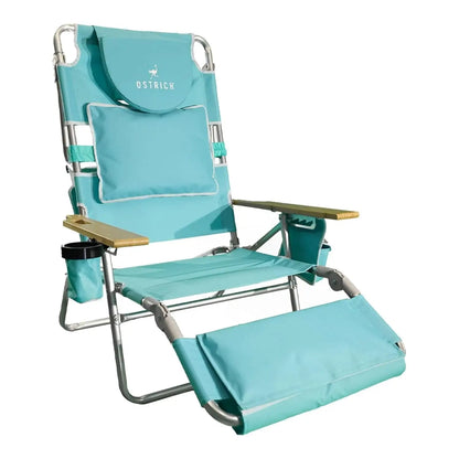 The Deluxe 3 in 1 Lightweight Lawn Beach Reclining Lounge Chair with Footrest, Outdoor Furniture for Patio, Customized