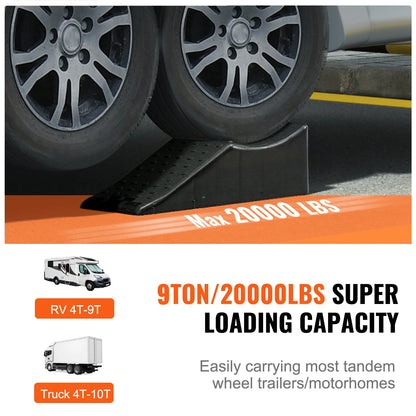 SucceBuy Car Ramp Low Profile Car Service Ramp 20000 lbs/10 Ton Loading Capacity 5.5" Lift Height Car Ramp Heavy Duty Tire Ramp