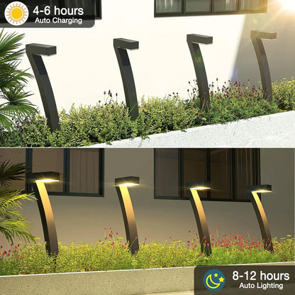 6 Pack Bright Solar Outdoor Lights Auto On/Off for Outside Landscape, Path, or Yard