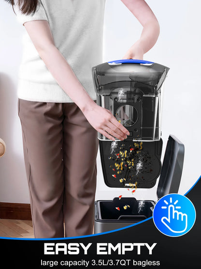 Canister Vacuum Cleaner, 1600W Powerful, 3.7QT Large Dust Cup Vacuum for Hard Floors, Carpets, Pet Hair