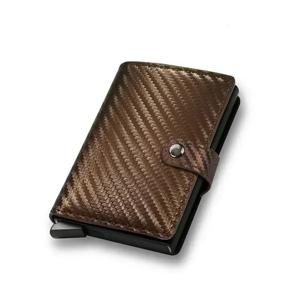 Rfid Credit Card Holder Storage Luxury Small Smart Wallet Metal Business Cardholder Case for Women or Men