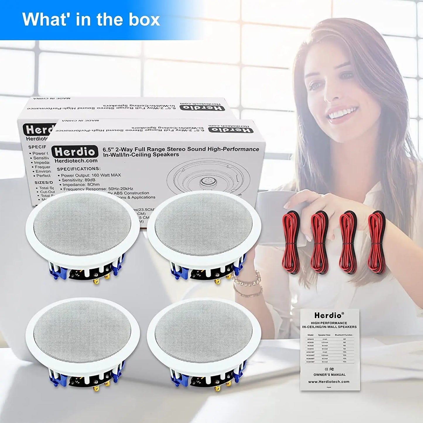 6.5 Inch 640 Watts Ceiling Speakers
