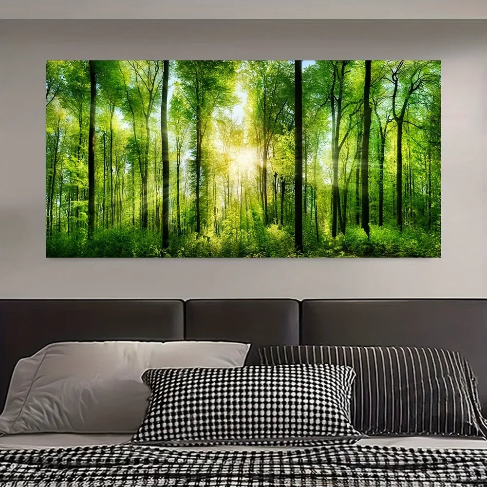 Inspired oil painting art 1.5 inch thick solid wood pine frame, suitable for interior decoration