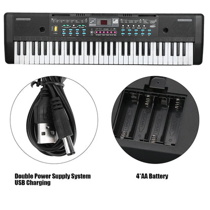 61 Key Electronic Organ with Microphone