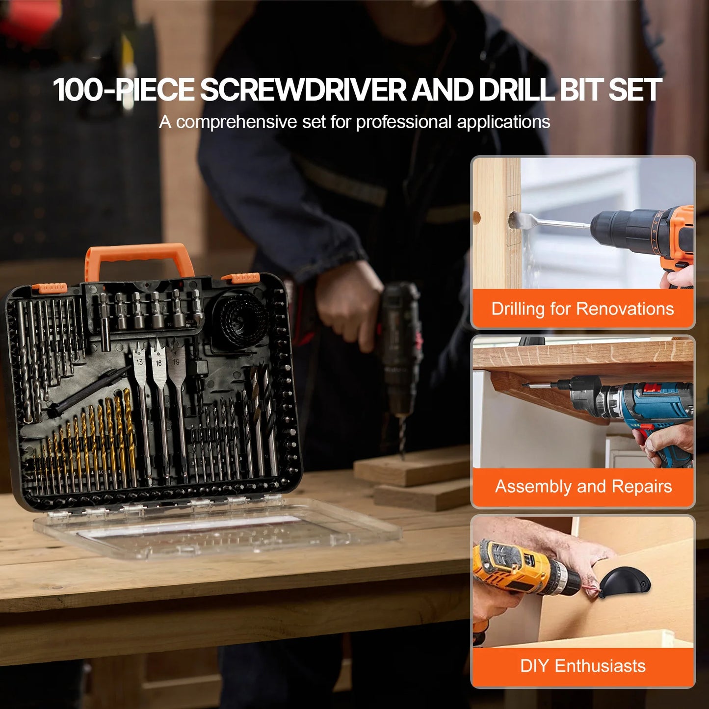 70/100/101/246/318 PCs Drill Bit and Screwdriver Bit Set