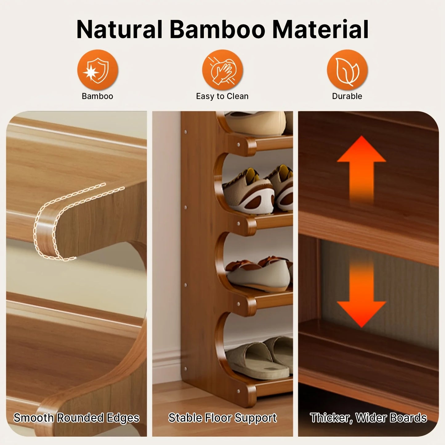 Multi-Tier, Compact Space-Saving Shoe Storage Rack, Easy to Assemble, for Entryway, Dorms, Apartments and Home