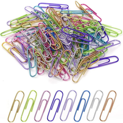 240pcs Medium Colored Paper Clips for Office/School Use