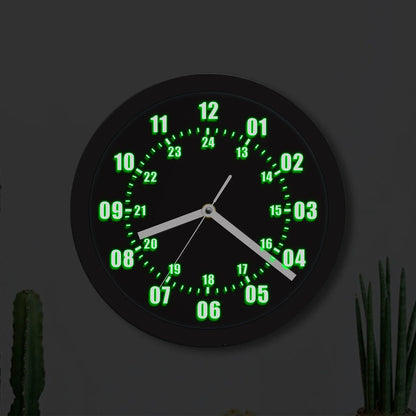 LED Indoor Outdoor Luminous Wall Clock With Remote Control Night Lighting