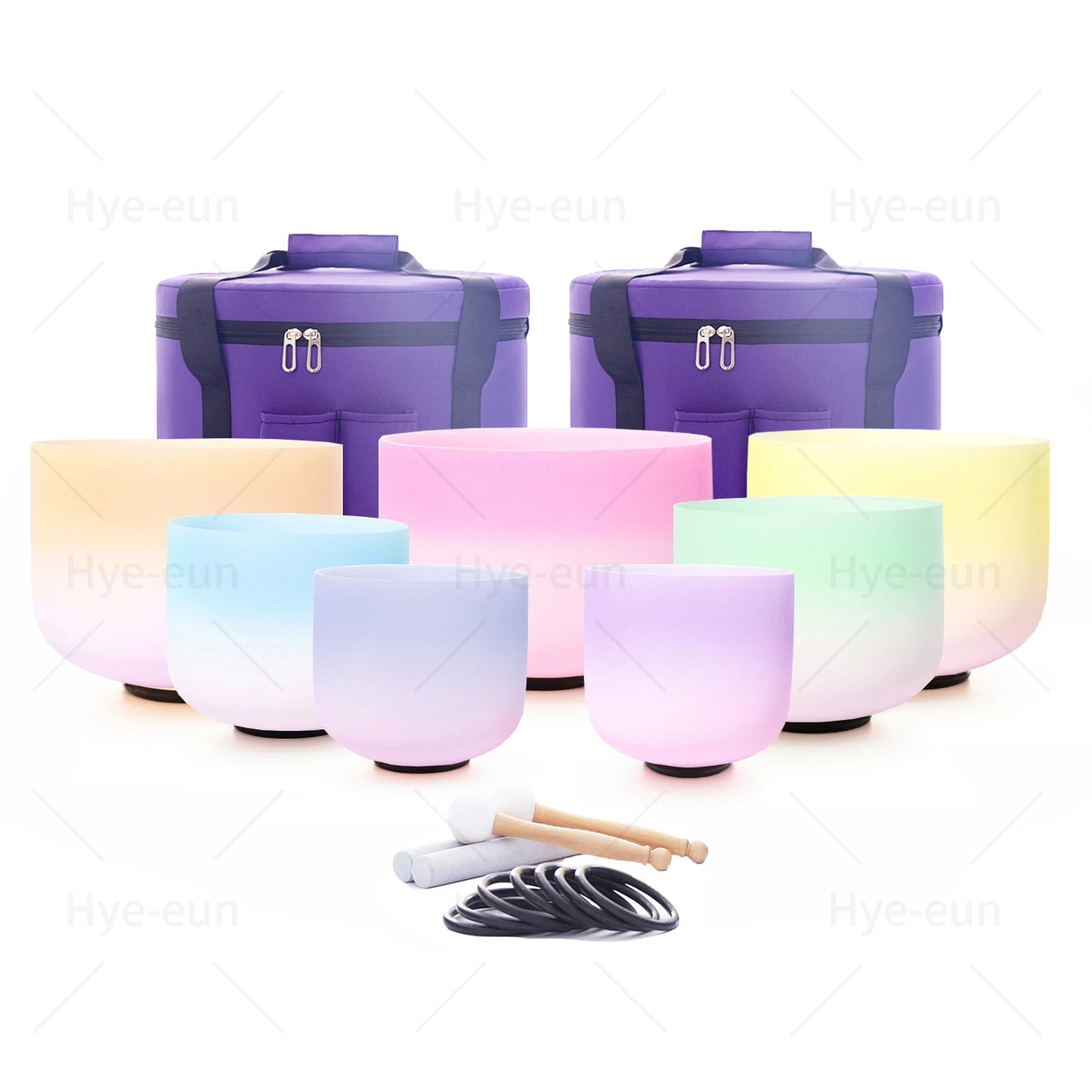 7-12 or 6-12 Inch Crystal Singing Bowls