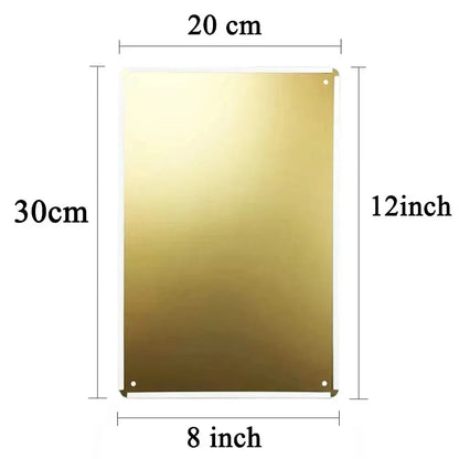 3D Flat, Christmas and Christmas Eve Metal Wall Decoration 8x12