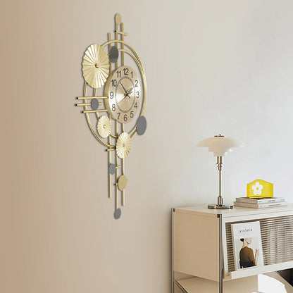 45x78cm Decorative Art Wall Clock Silent Non Ticking for Living Room, Bedroom, Kitchen, or Office