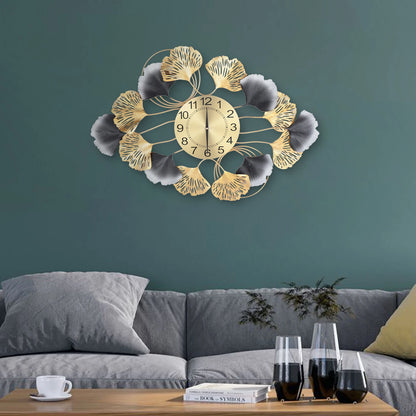 Large Wall Clock for Living Room Decor Gold Clock