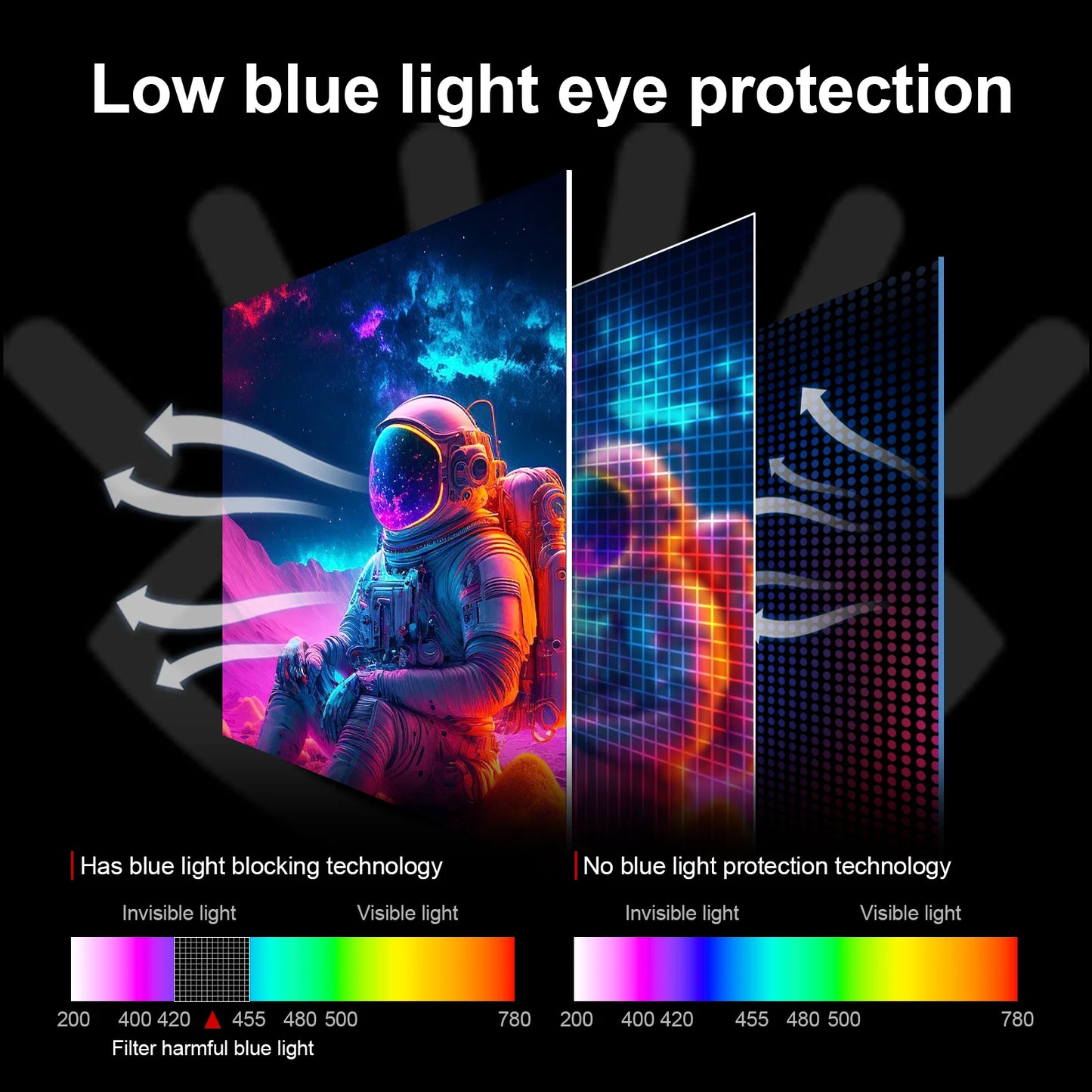 Reletech Monitor 23.8Inch 180Hz Gaming Monitor 1080P Fast IPS G-Sync/FreeSync HDR Support VESA Wall Mount Low Blue Light