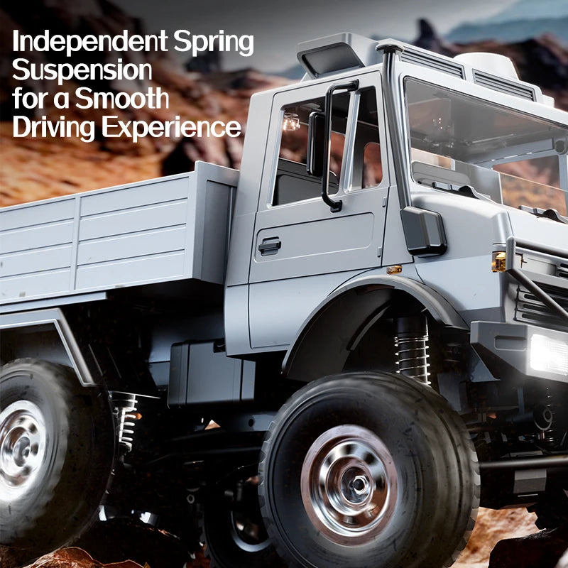RC Truck 6WD Off-road Remote Control Transport/Rescue Truck - 1/18 Scale 2.4G High Speed Climbing Truck