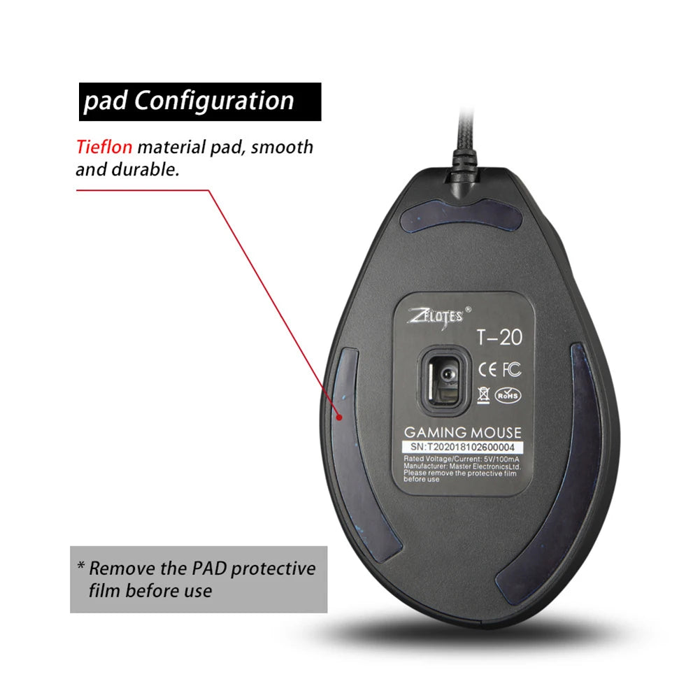 Ergonomic Mice Silent Wired Vertical Rechargeable 3200 DPI USB Optical Gamer Mouse