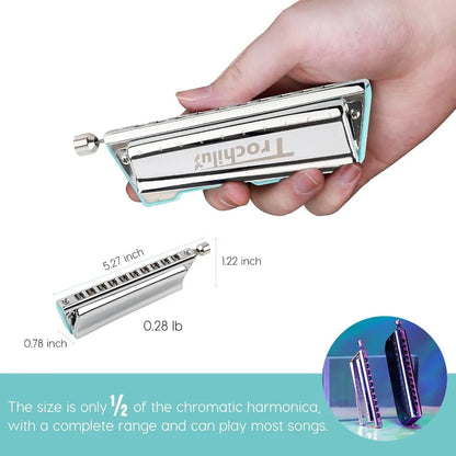 10 Hole Chromatic Harmonica