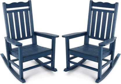 All-Weather Outdoor Rocking Chair, Porch Rocker with 400 lbs Weight Capacity, for Backyard, Fire Pit, Lawn, Garden and Indoor