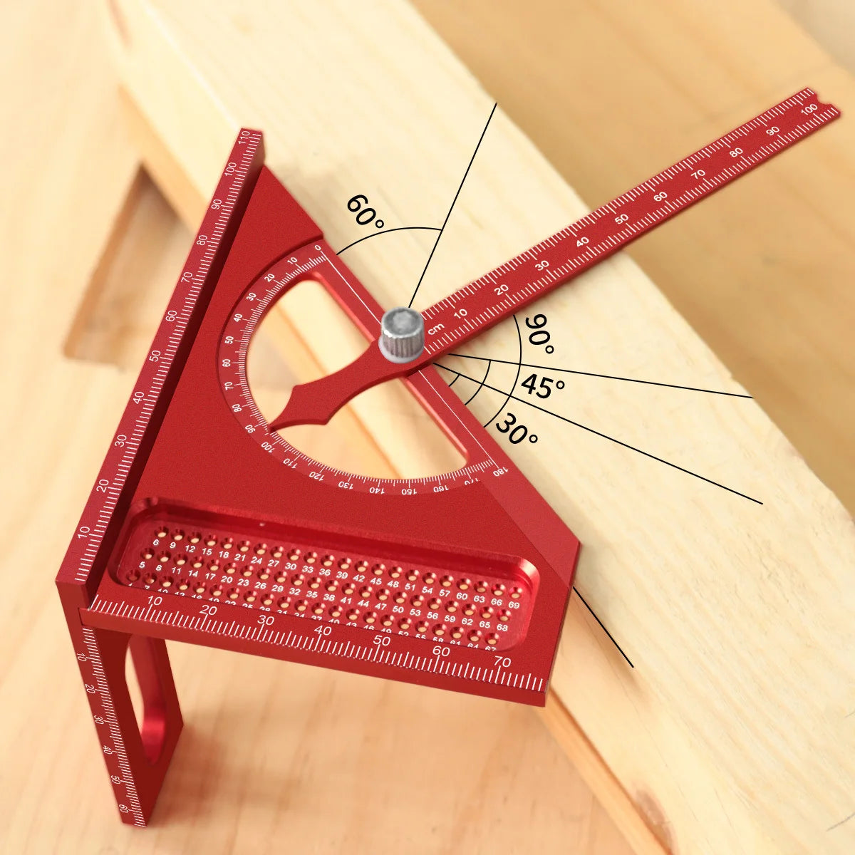 3D Adjustable Carpentry Square Protractor