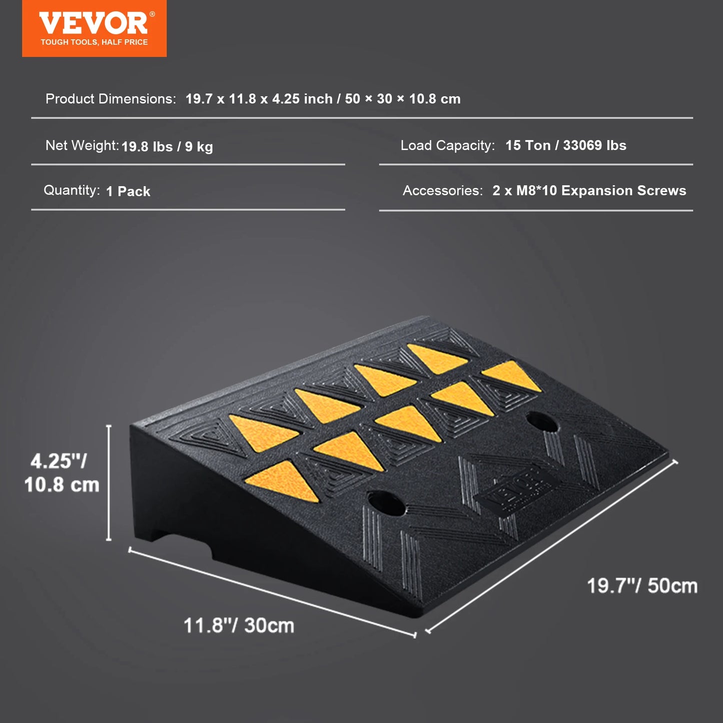 Rubber Curb Threshold or Driveway Ramp
