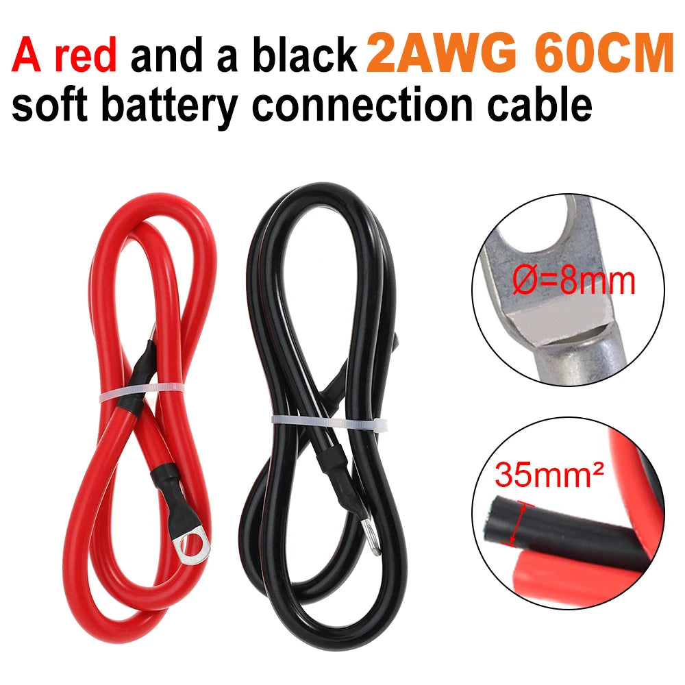 2 AWG Soft Battery Connection Cables
