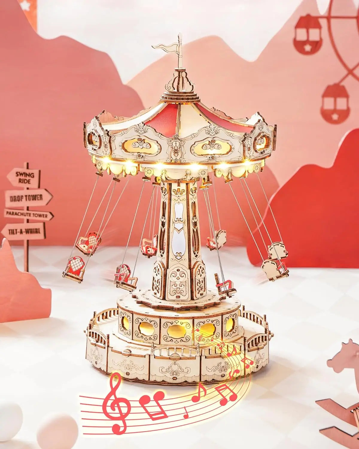 280pc Magic Amusement Park Wooden Toys