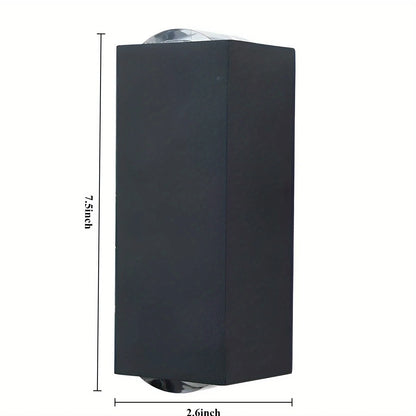LED Up & Down Modern Wall Lamp, Aluminum Anti-Rust Indoor/Outdoor Wall Sconce