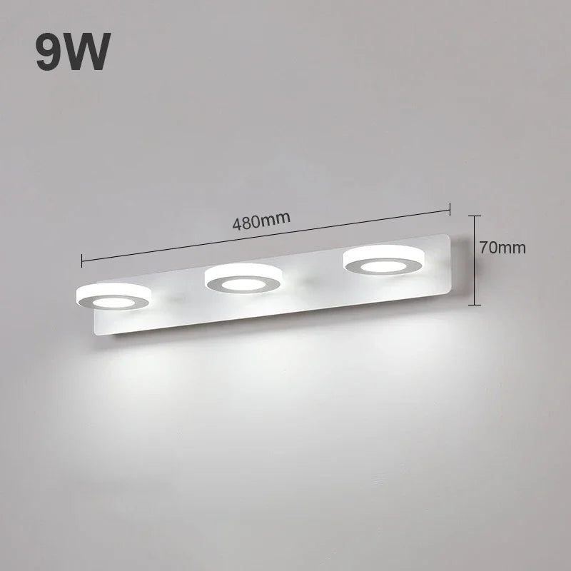 Modern Bathroom LED Vanity Light Wall Mounted Indoor Lamps