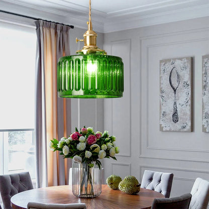 LED Crystal Green Chandelier Hanging Ceiling Lights for Dining Room or Kitchen Island