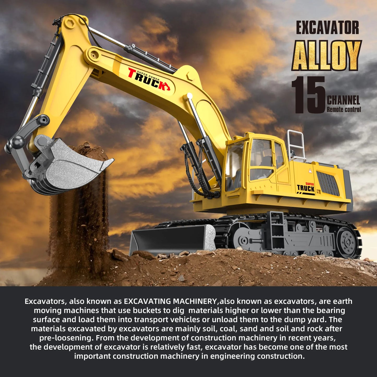 RC Excavator 17CH 1/18 Scale