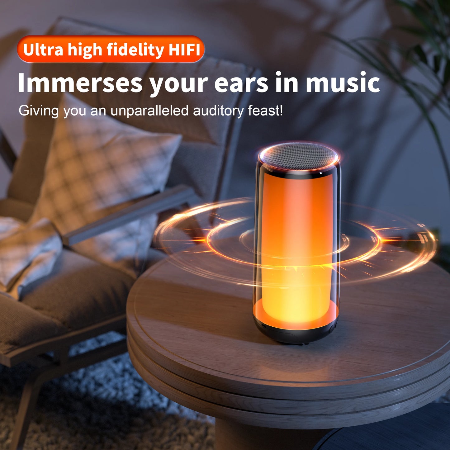 Bluetooth Portable Speaker, IPX5 Waterproof, Outdoor Multiple connection modes